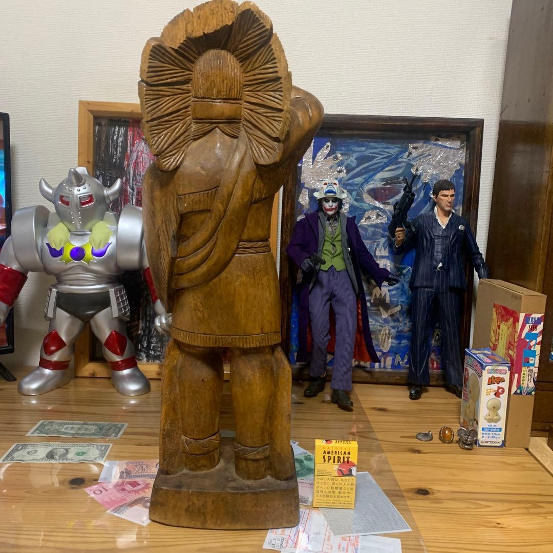 アメリカン・インディアン木製彫刻