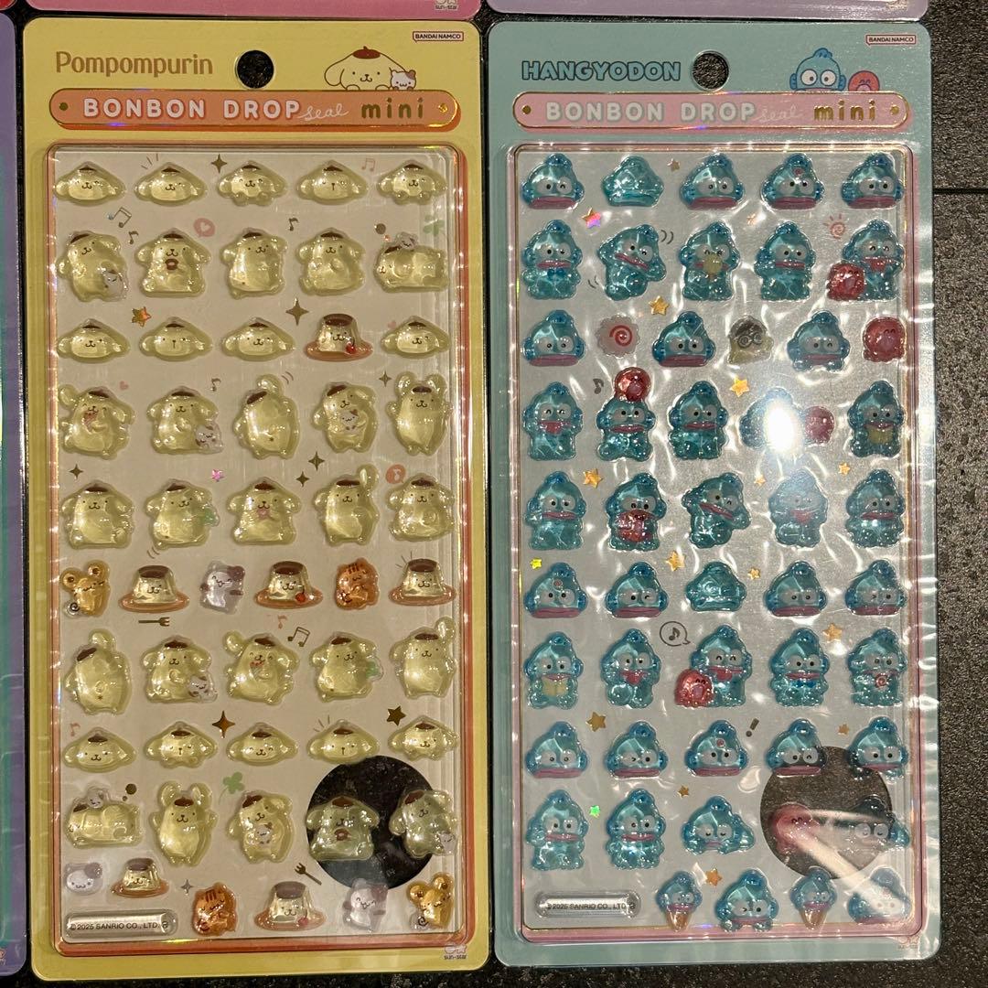 【正規品】サンリオ ボンボンドロップシール mini 8種類 コンプリート①
