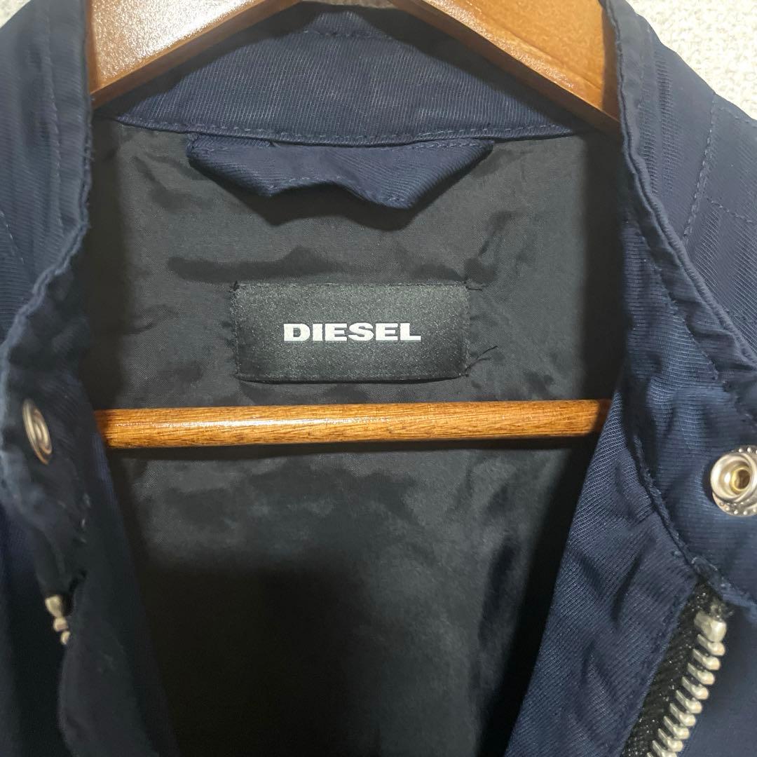 美品　DIESEL ディーゼル　シングルライダース　ナイロン　ネイビー　L