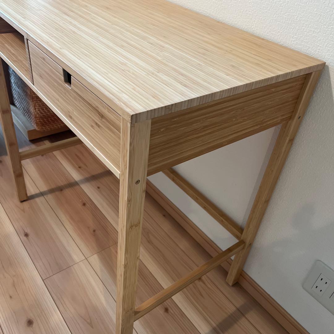 IKEA イケア ノールドシーサ ドレッサー　机 竹製　※説明書、六角あり