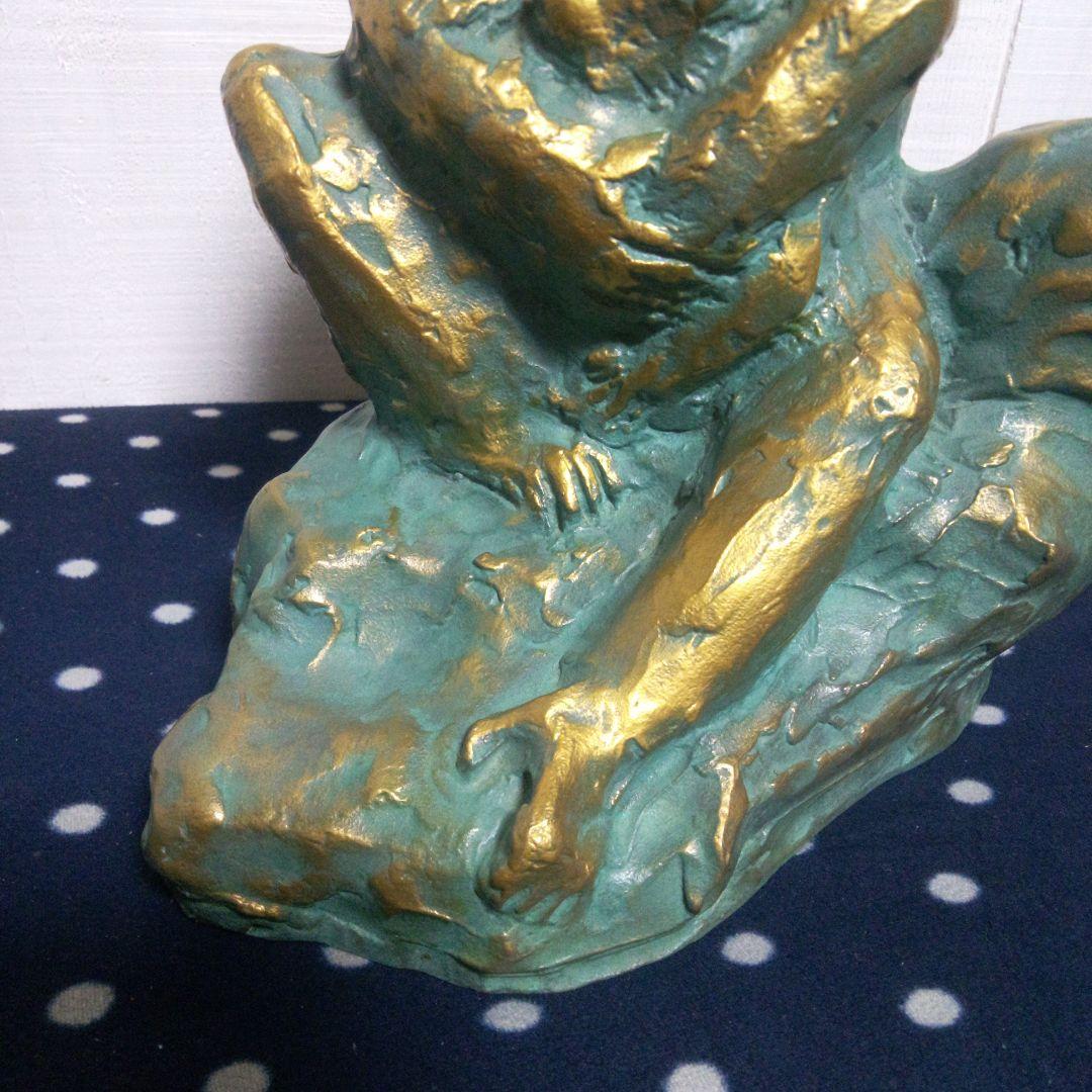 北村西望 「慈愛」 ブロンズ像 猿の親子