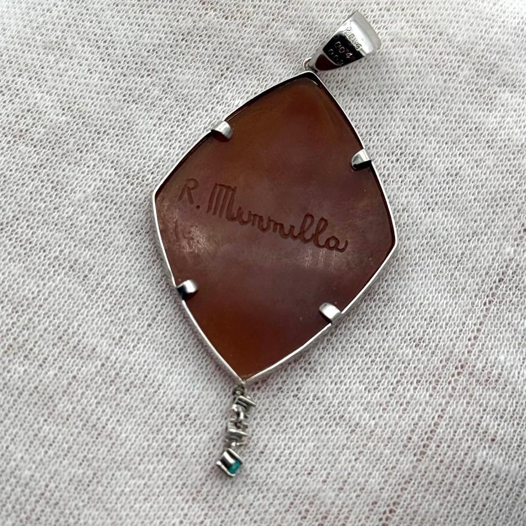 極美品！　ロザリオ・メンネッラ　　ペンダントトップ　カメオ　ダイヤモンド