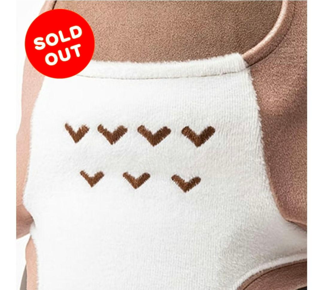 最終値下げ 新品 完売色 ラボット みみずくベロアカットソーブラウン lovot