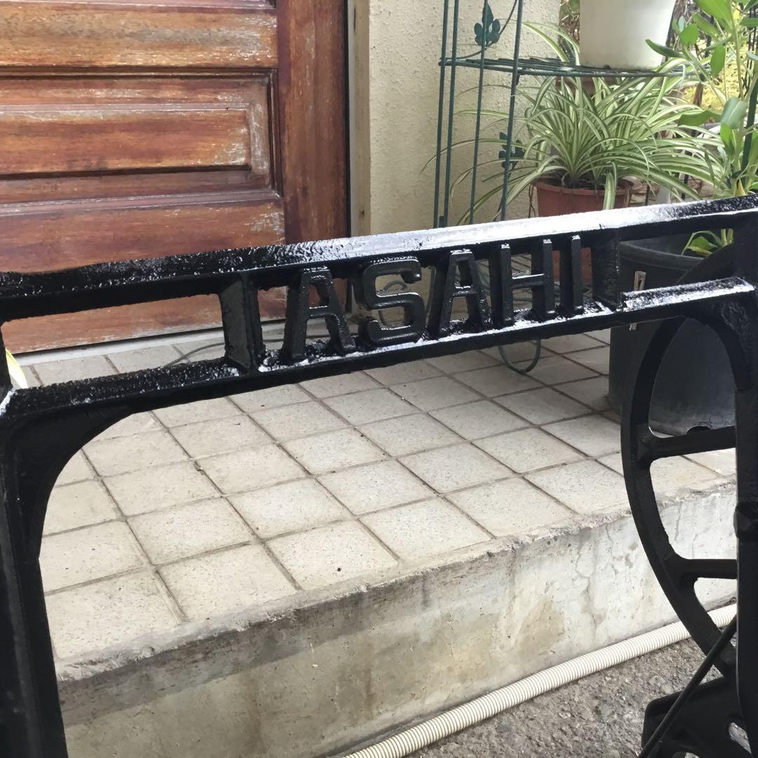 ASAHI ヴィンテージ テーブル鉄脚　アイアン　ブラック　テーブルに！