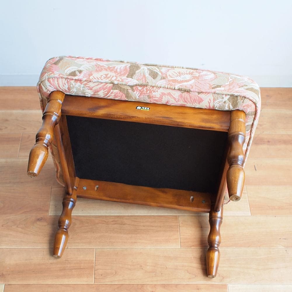 カリモク/karimoku コロニアル オットマン スツール ラタン 花柄