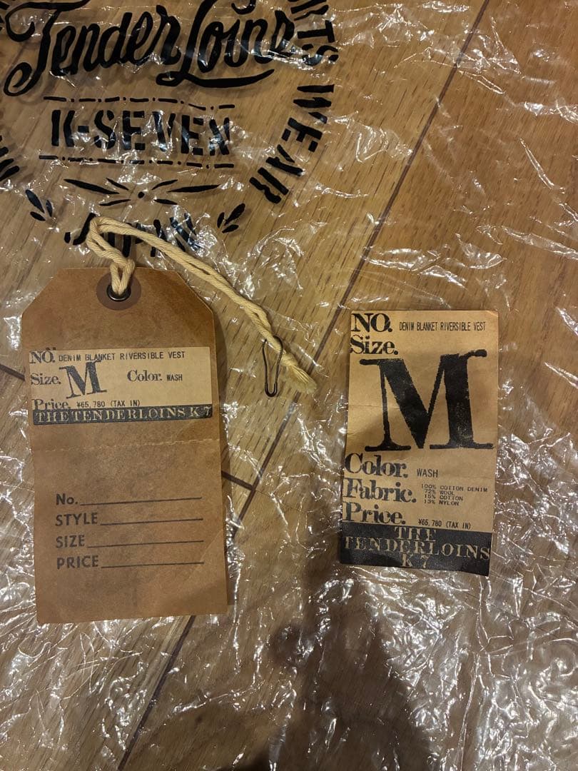 テンダーロイン TENDERLOIN デニムブランケットリバーシブルベスト