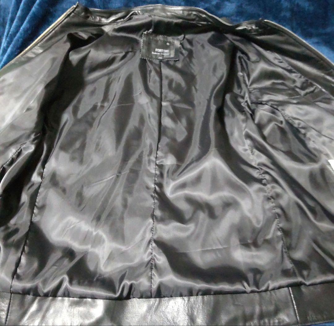 最終サービス致します 黒のラムレザーシングルライダース