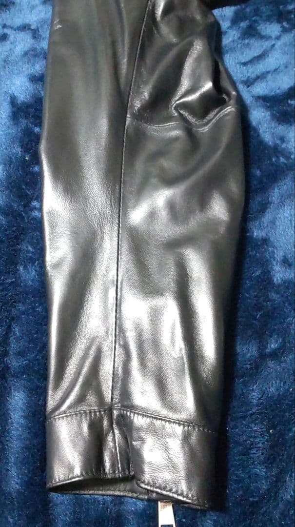 最終サービス致します 黒のラムレザーシングルライダース