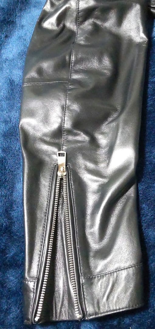 最終サービス致します 黒のラムレザーシングルライダース