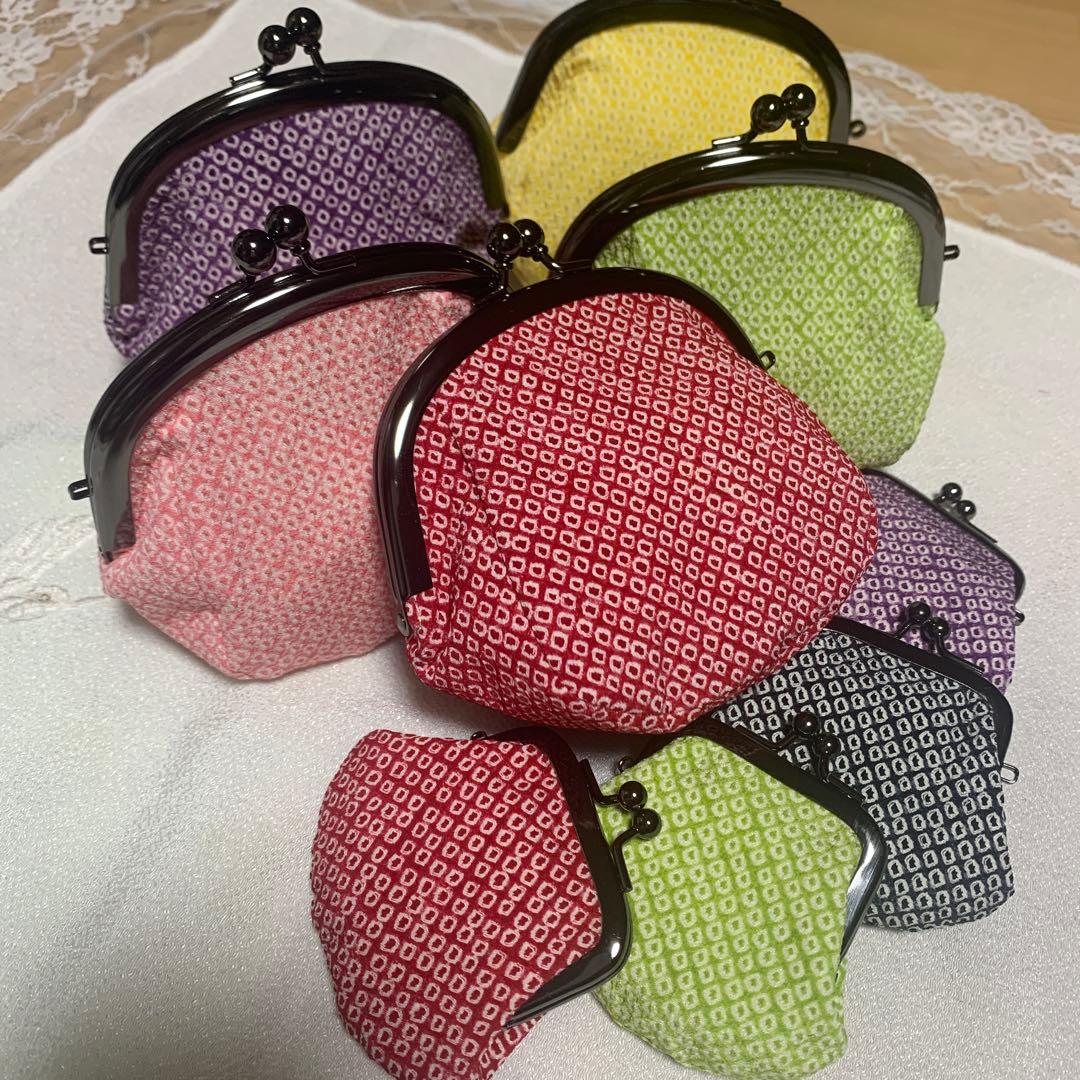 正絹絞りがま口