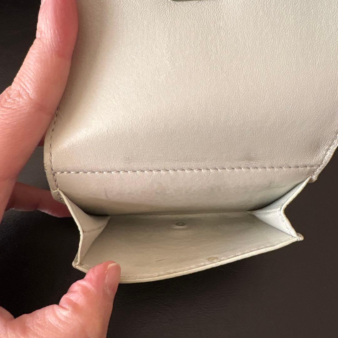 ロエベ　トライフォールドウォレット　ライトセラドン　三つ折り財布　loewe