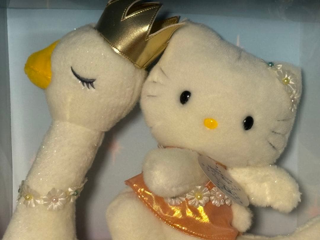 【激レア】25周年記念ぬいぐるみ　1999年 キティ＆スワン　新品箱入り 特大