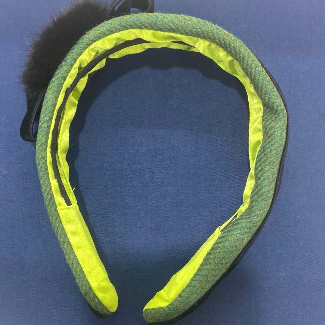 美品✨LA MAJORINAラ·マジョリーナ　大人のカチューシャ　ビーズ　緑