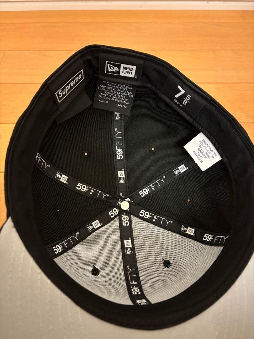 Supreme Box Logo New Era ブラックキャップ 7 5/8