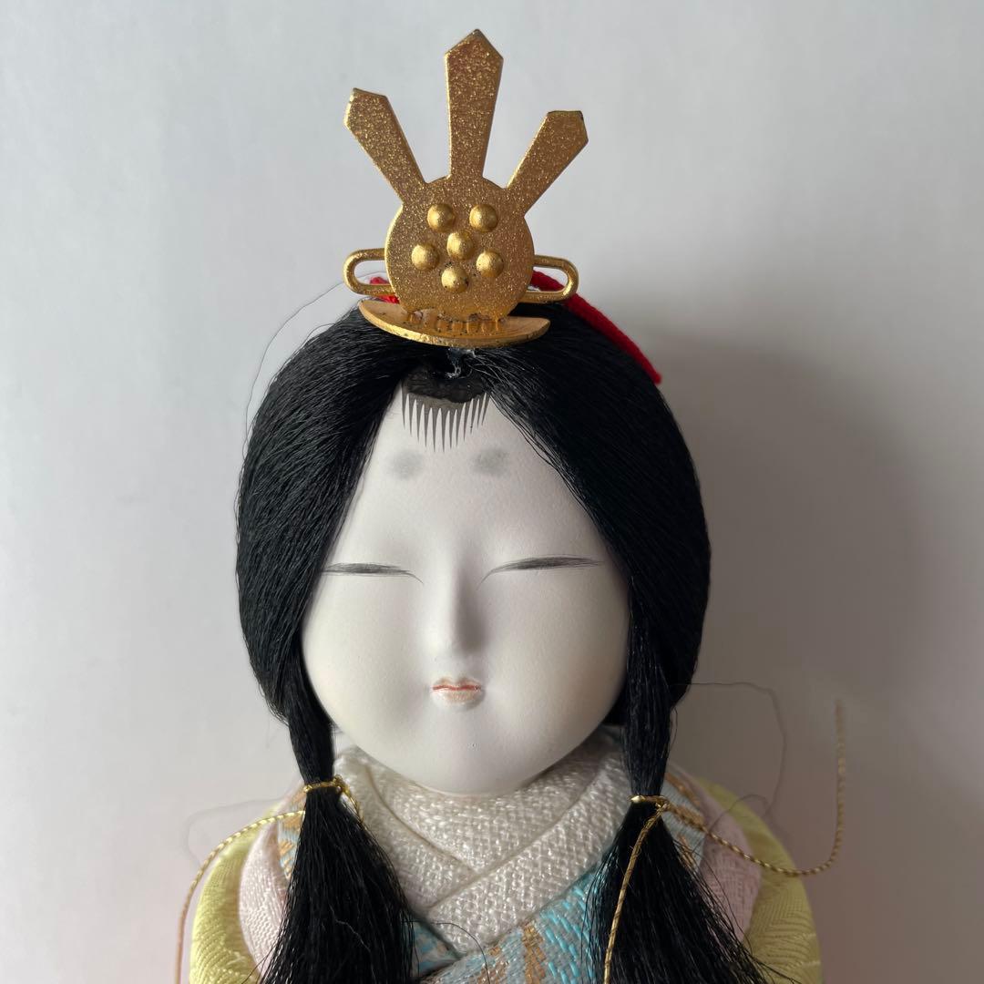 お雛様　立ち雛　木目込み人形　久月　ガラスケース付き　雪洞付き