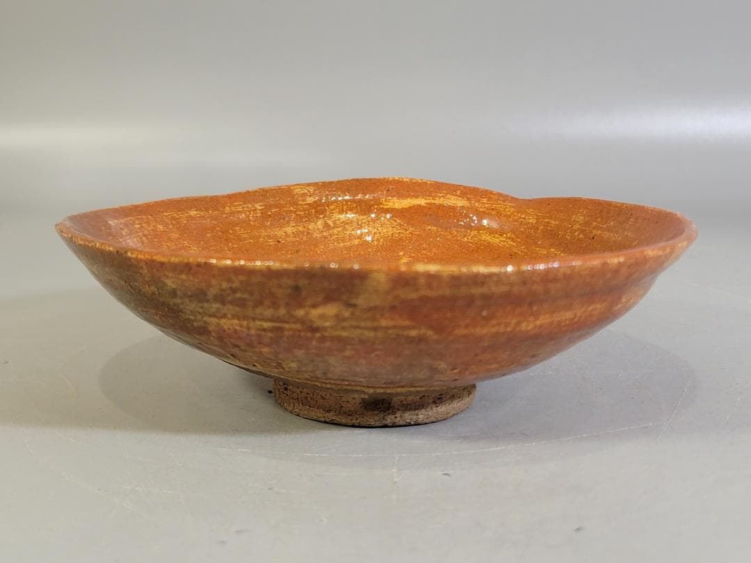 茶道具 赤楽平茶碗 豊助作 時代物