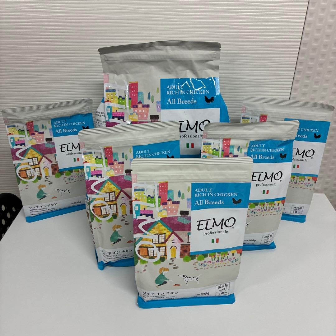 お得！ELMO リッチインチキン 3kg×1袋800ｇ×5袋成犬用　ドライフード