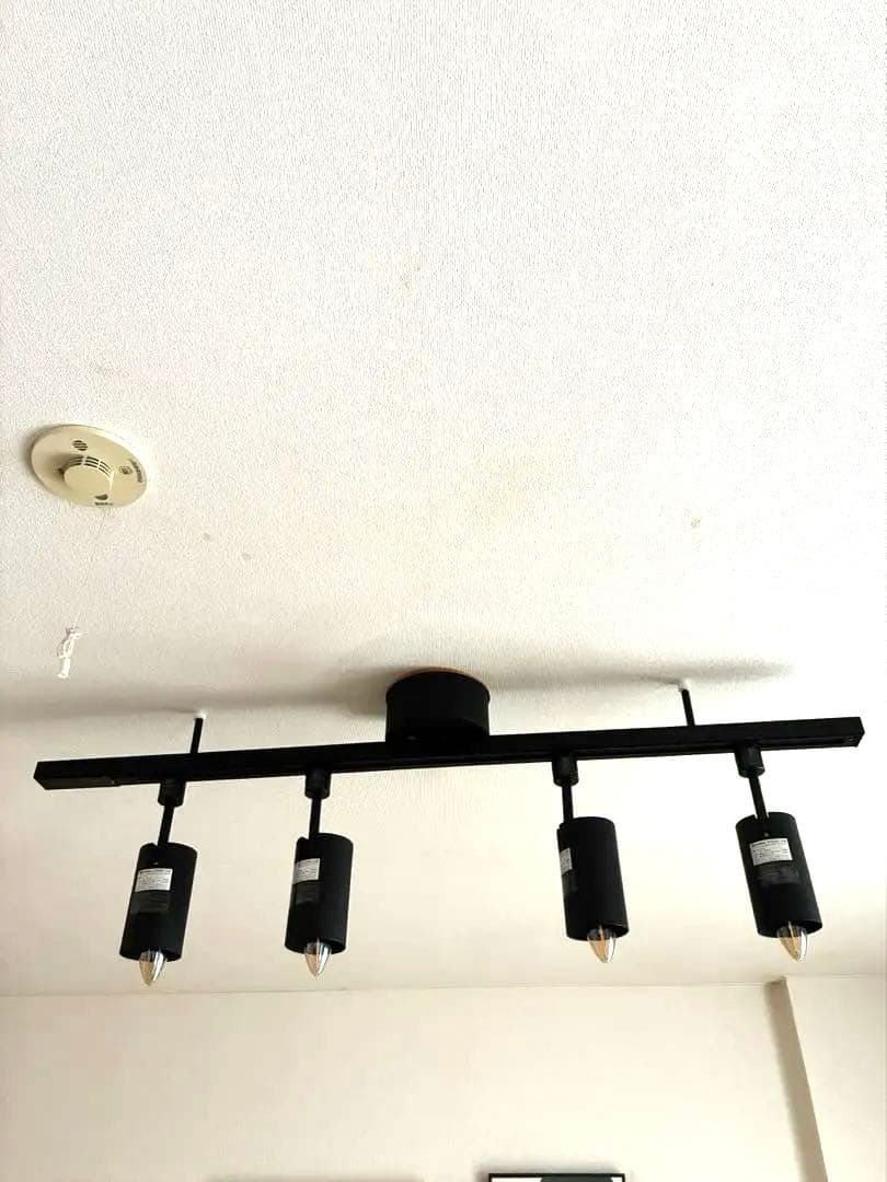 無印良品 システムライト本体+スポットライトx4 　ダクトレール