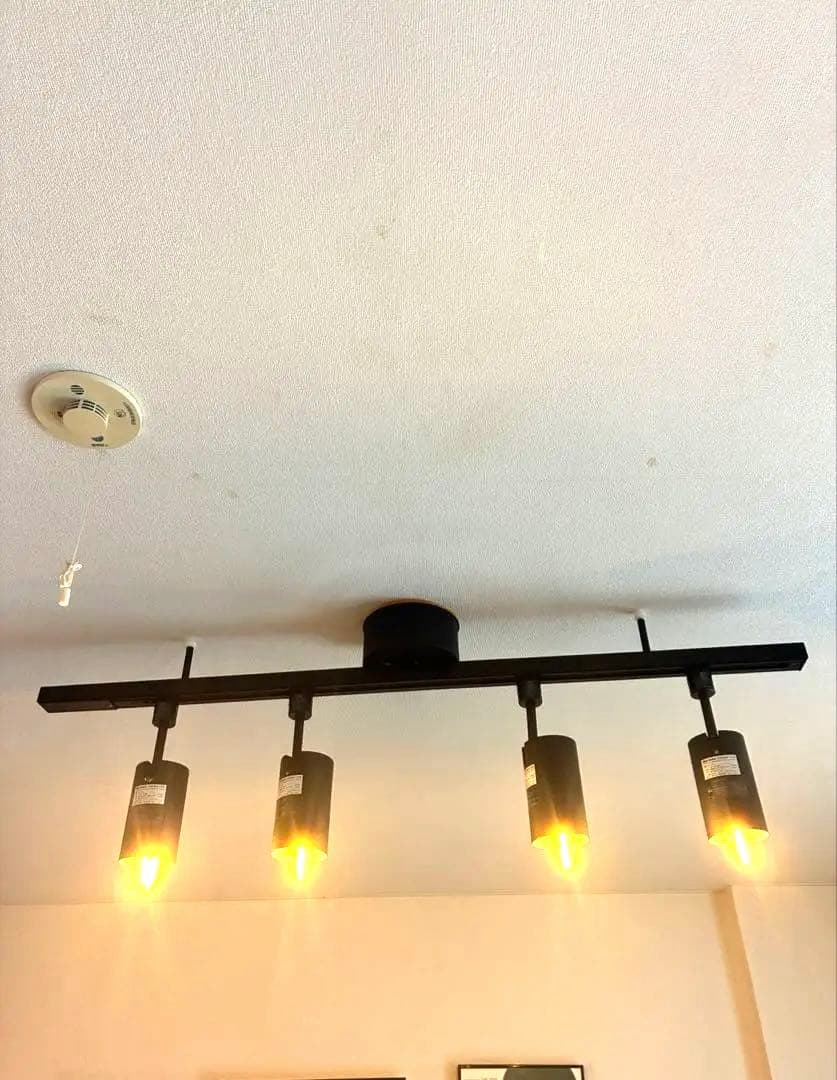 無印良品 システムライト本体+スポットライトx4 　ダクトレール