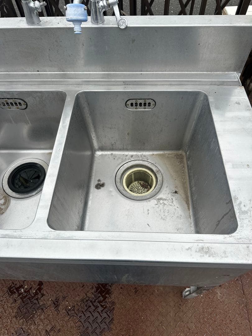 3槽シンク 1500×670×960 3層流し台 中古厨房