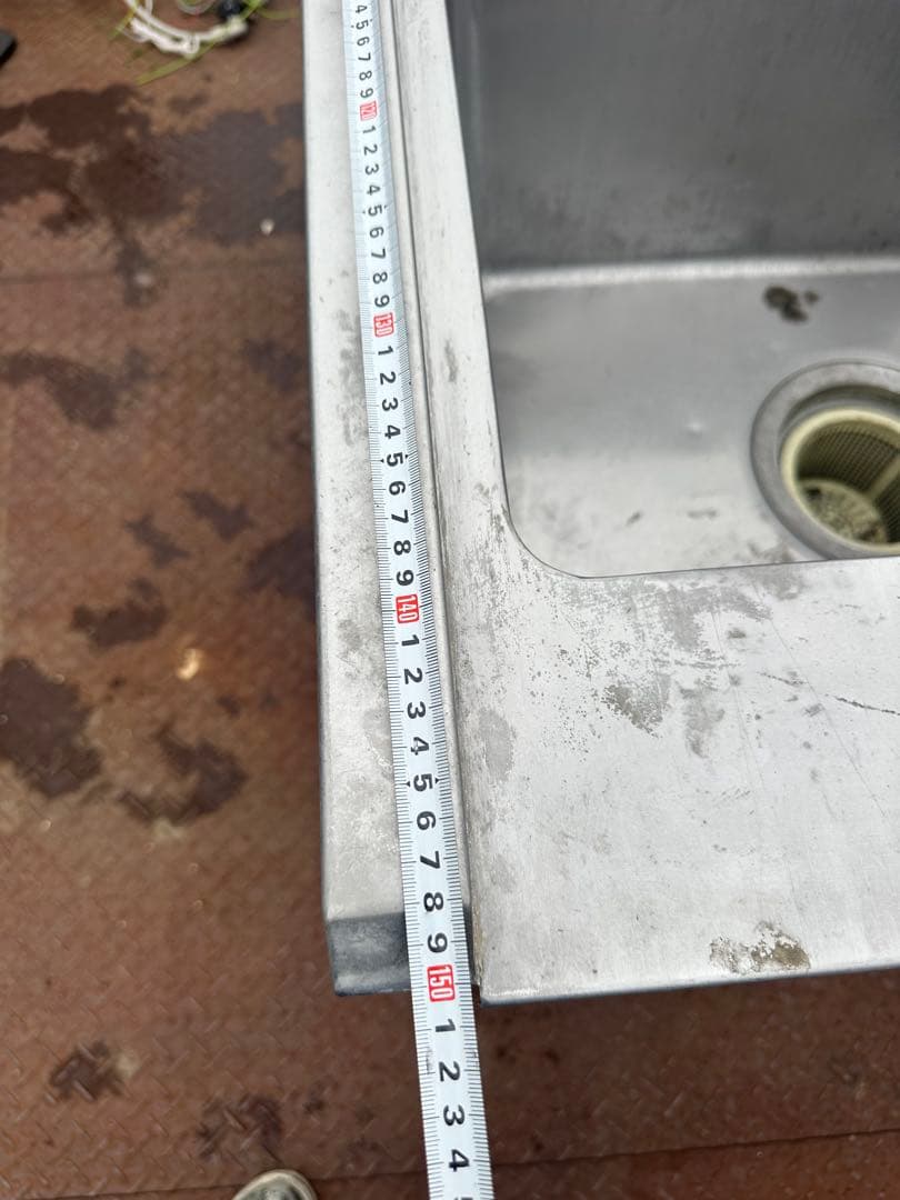 3槽シンク 1500×670×960 3層流し台 中古厨房