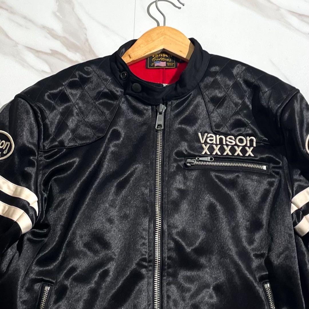 希少✨ VANSON ライダース スカルボーン 刺繍 スカル 髑髏 50周年