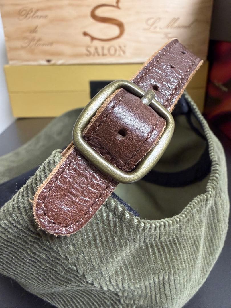 Supreme コーデュロイキャップ オリーブ