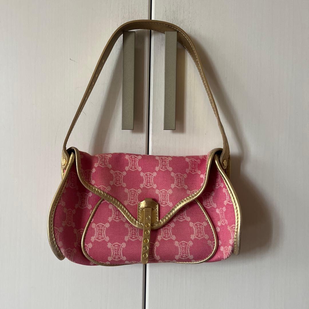 希少　Celine ピンク ショルダーバッグ