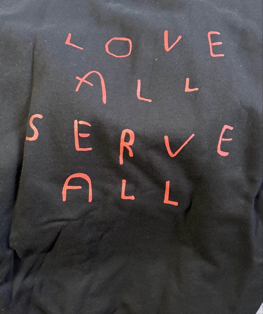 LA S A フード付き黒パーカー 藤井風グッズ　XLサイズ