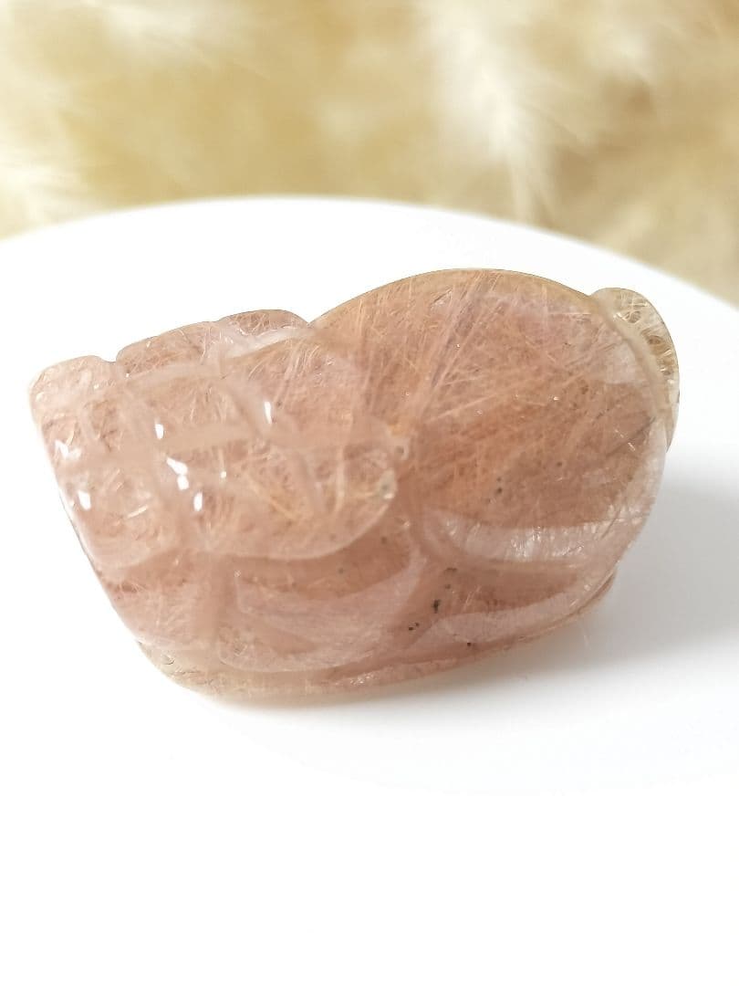 【金運恋愛運】ピンクルチル　貔貅　貫通穴あり　ビッグサイズ