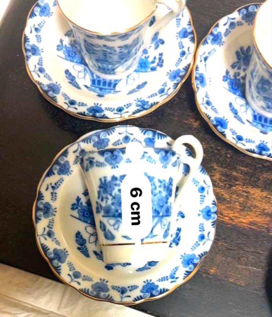 未使用品　寿陶　王冠マーク　クラウンマーク カップ、ソーサー 5セット