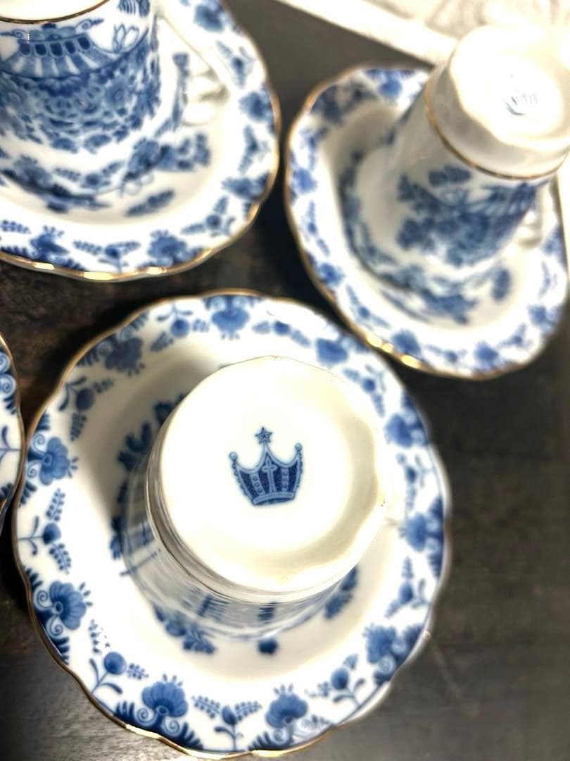 未使用品　寿陶　王冠マーク　クラウンマーク カップ、ソーサー 5セット