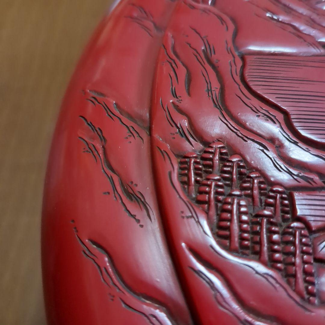 堆朱　茶櫃　村上　伝統工芸　アンティーク　骨董　雑貨　インテリア