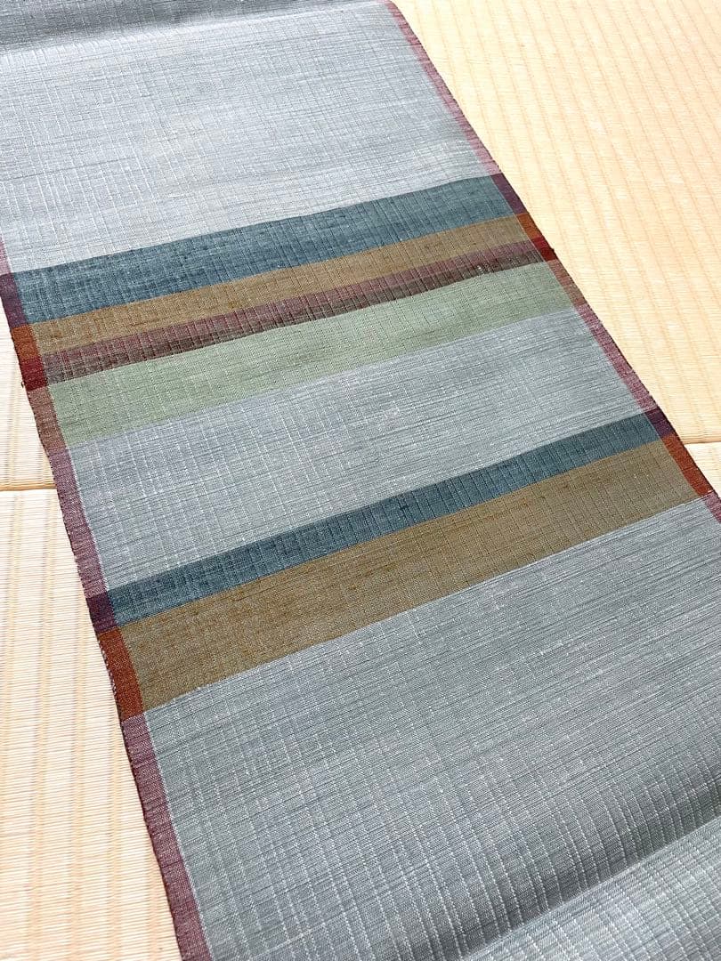 未使用 渡文 リバーシブル すくい織 袋帯