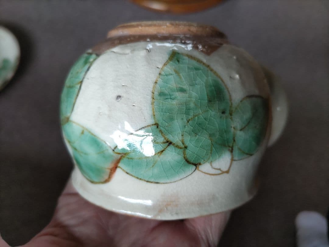 翌日発送　希少　先代作！陶葊・陶あん カップ＆ソーサー　牡丹絵　大振り