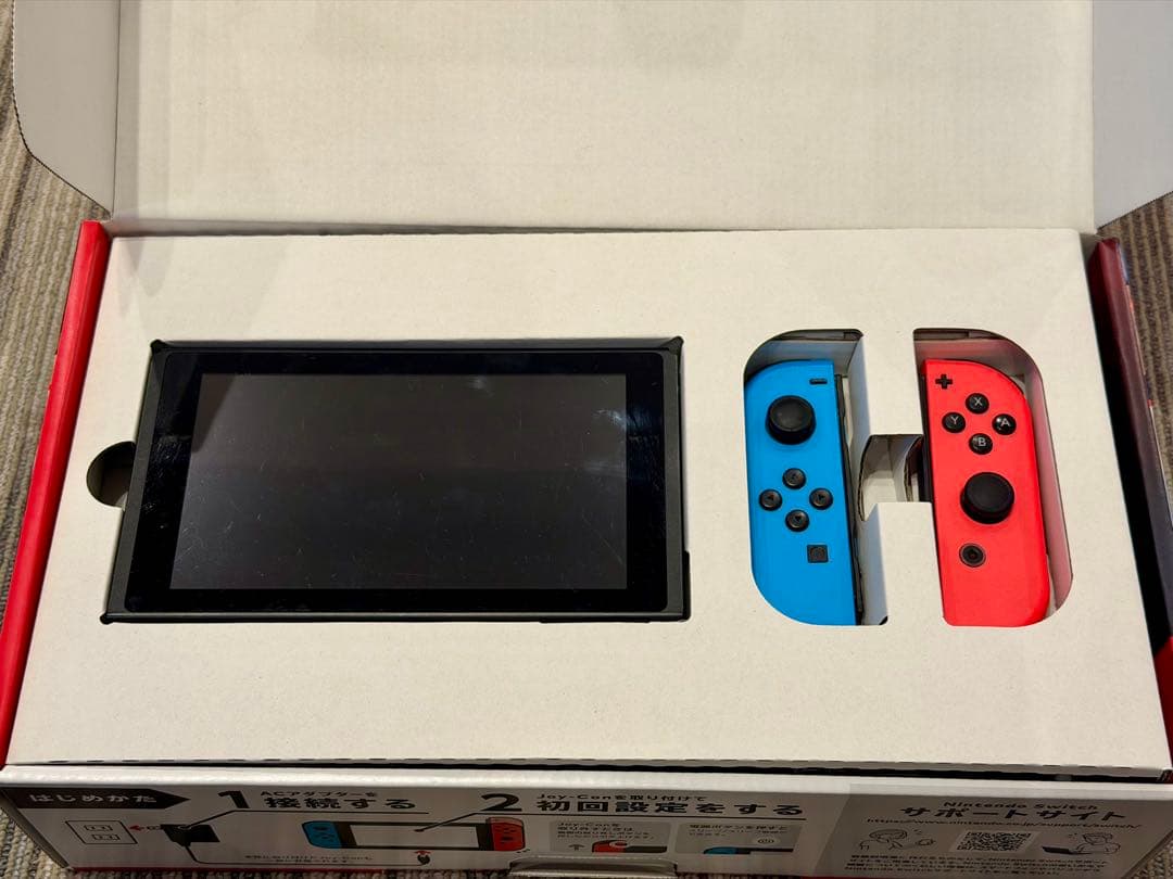 Nintendo Switch 本体 青/オレンジ Joy-Con 4個付き