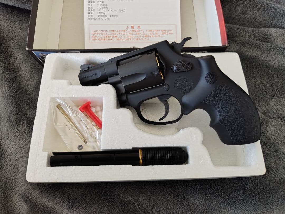 タナカ S&W M36 PC 2in HW 実物ホーグラバーグリップ付き
