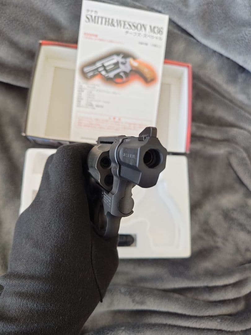 タナカ S&W M36 PC 2in HW 実物ホーグラバーグリップ付き
