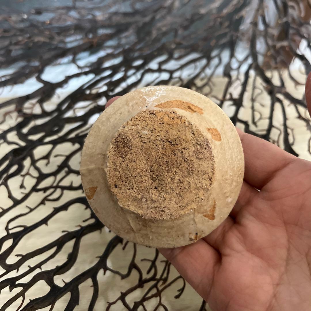 骨董　美濃焼　絵瀬戸　鉄釉　超希少！化け猫騒動　吹き墨　妖怪豆皿　小皿１客