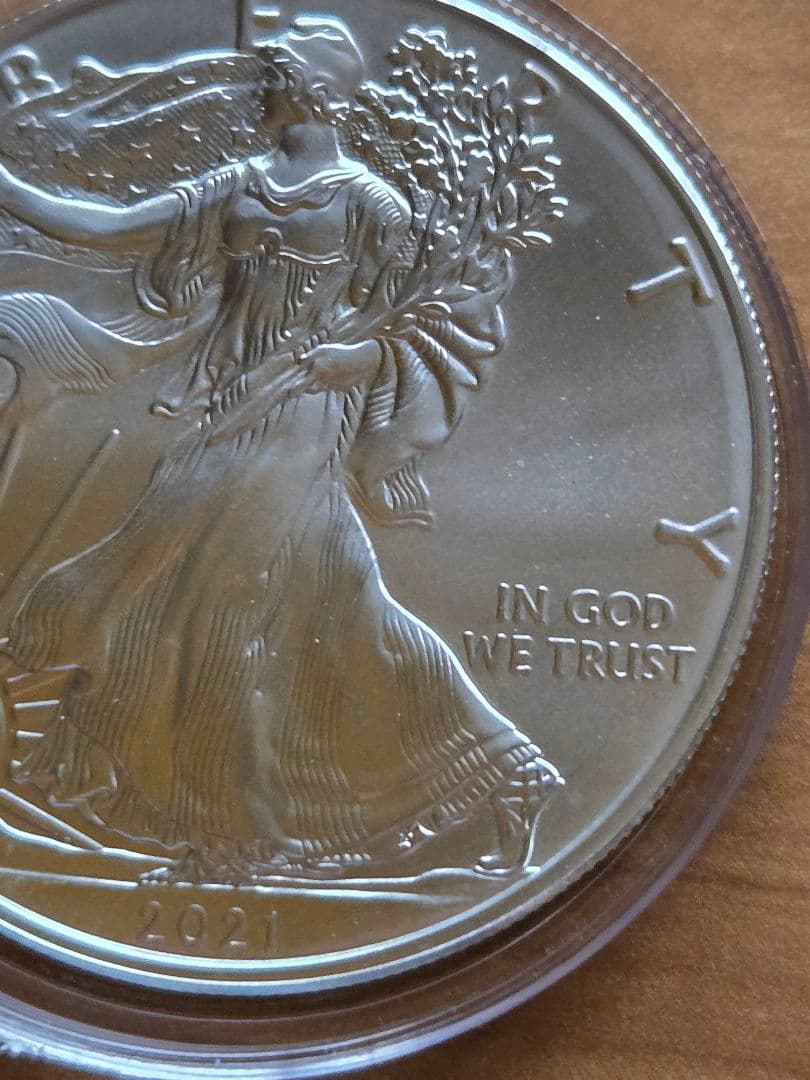 アメリカ　イーグル 銀貨　１オンス 2021年　1ドル