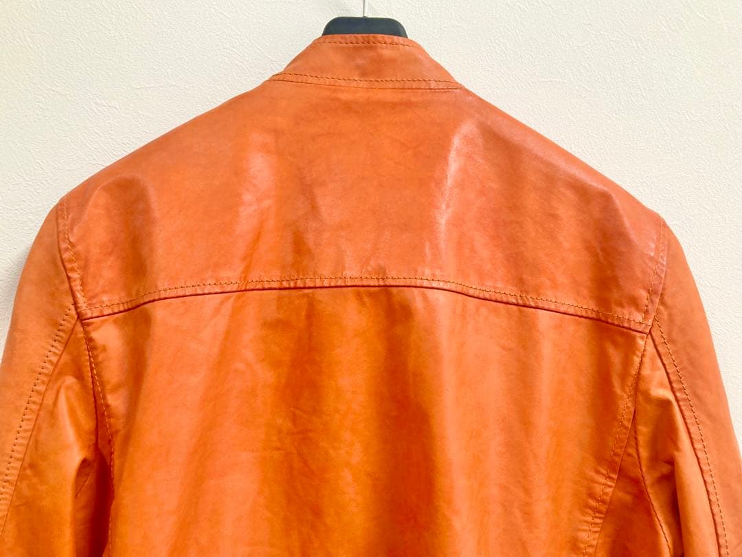 ディースクエアード　ライダースジャケット　オレンジ