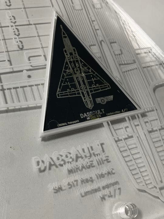 フランス空軍 戦闘機 ダッソー ミラージュ IIIE タグ ディスプレイ グレー