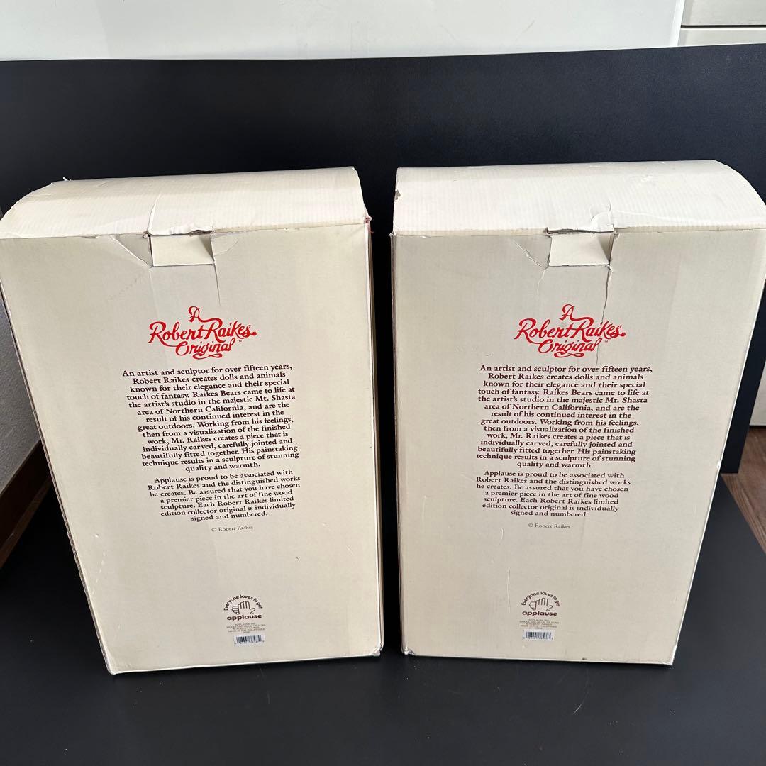 テディベア　Robert raikes bears 木彫り　海外作家レイクスベア