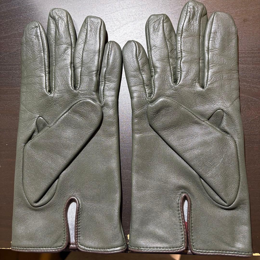 デンツ DENTS カーキグローブ 手袋　シルク裏地 7ハーフ