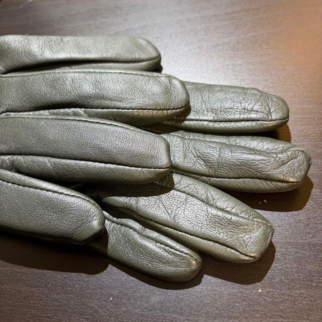 デンツ DENTS カーキグローブ 手袋　シルク裏地 7ハーフ