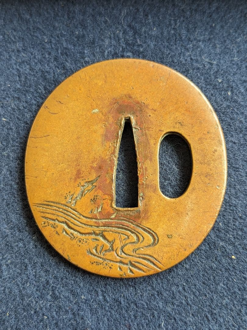 日本刀鍔　銅地　馬の絵！！　スゴイ！！！