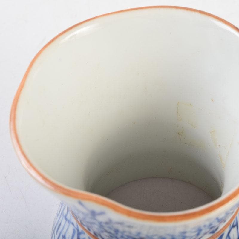 茶道具　京焼　平安昭阿弥造　染付　束柴蓋置　共箱　C　8676