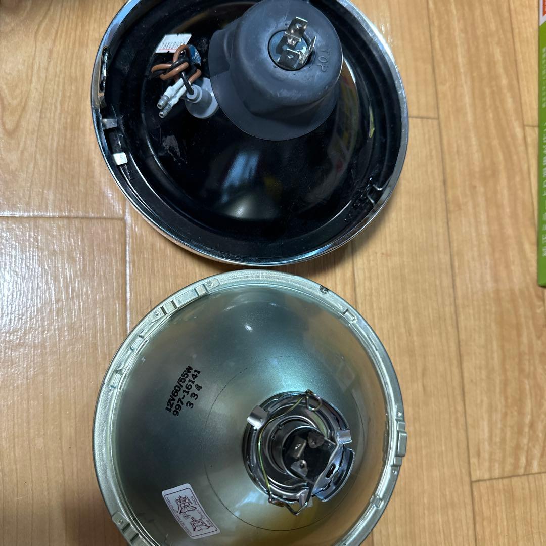 ルーカスタイプ・ヘッドライトケース マーシャルイエロー＆クリアヘッドライト