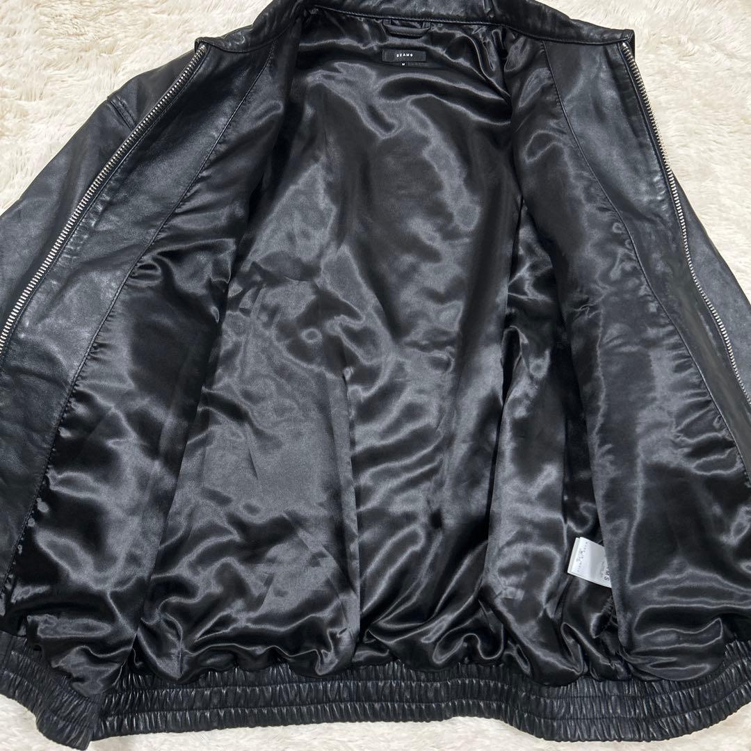 カ*プ様 【新品タグ付き】BEAMS ビームス　レザージャケット　黒　羊革　M