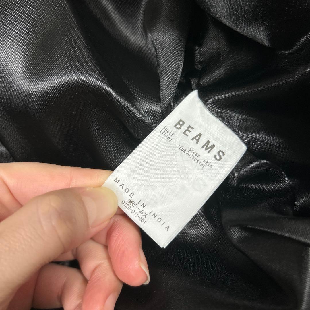 カ*プ様 【新品タグ付き】BEAMS ビームス　レザージャケット　黒　羊革　M